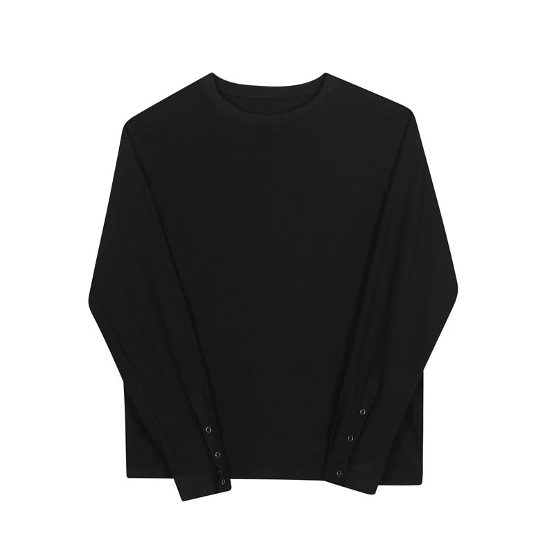 Cuffs Slits Long Sleeve T-Shirts