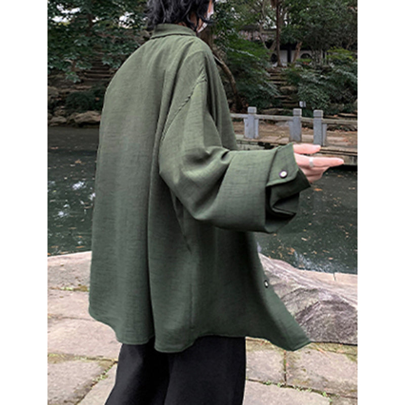 Embroidered Loose Lapel Casual Jacket