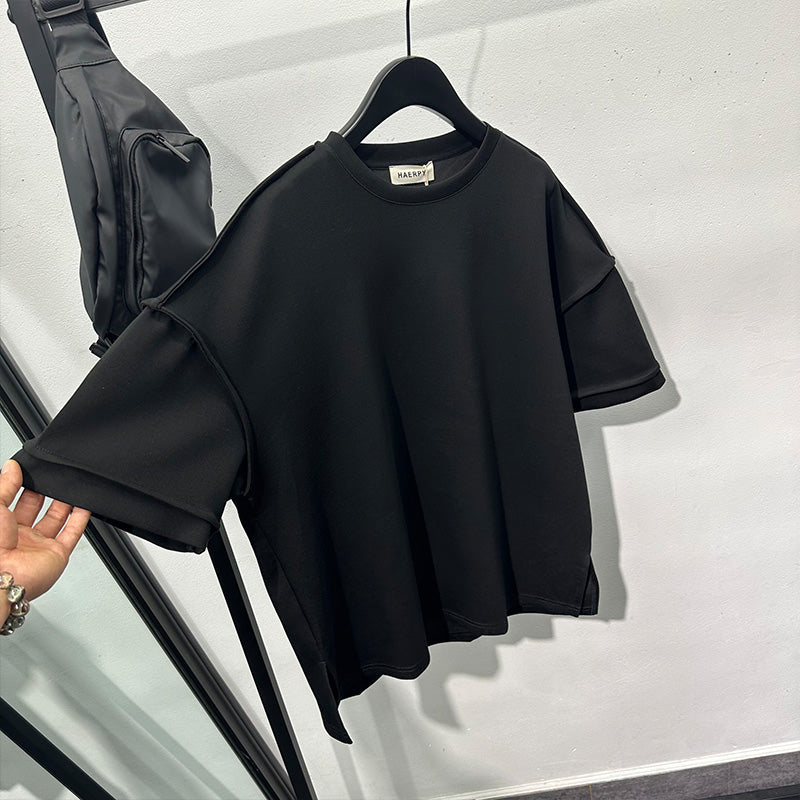 Fake Two-piece Loose Round Neck T-shirt