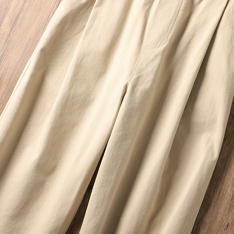 Wide-leg Cotton Loose Japanese Retro Casual Trousers