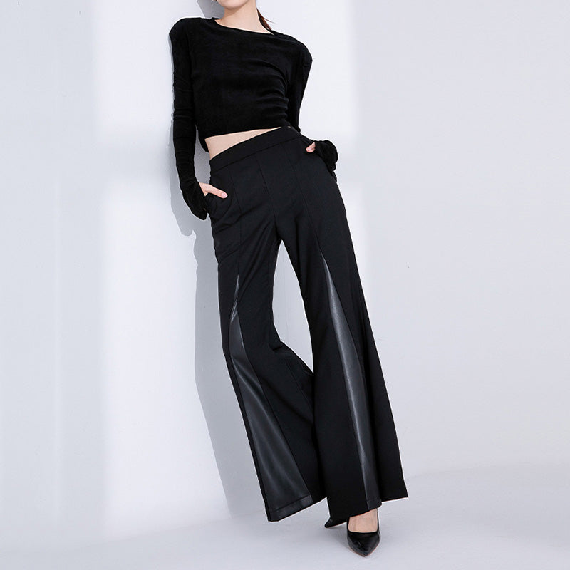 Vintage Patchwork Bootcut Trousers