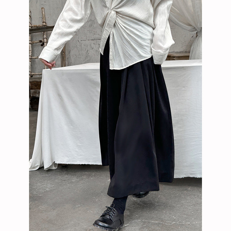 Retro Loose Black Trousers