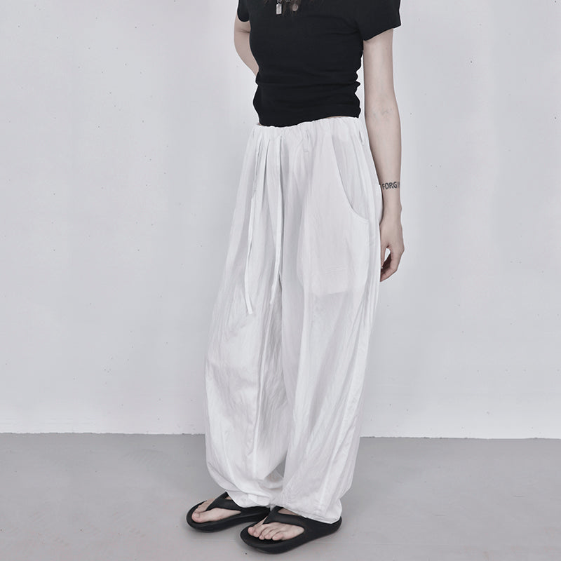 Loose Casual Drape Scimitar Pants