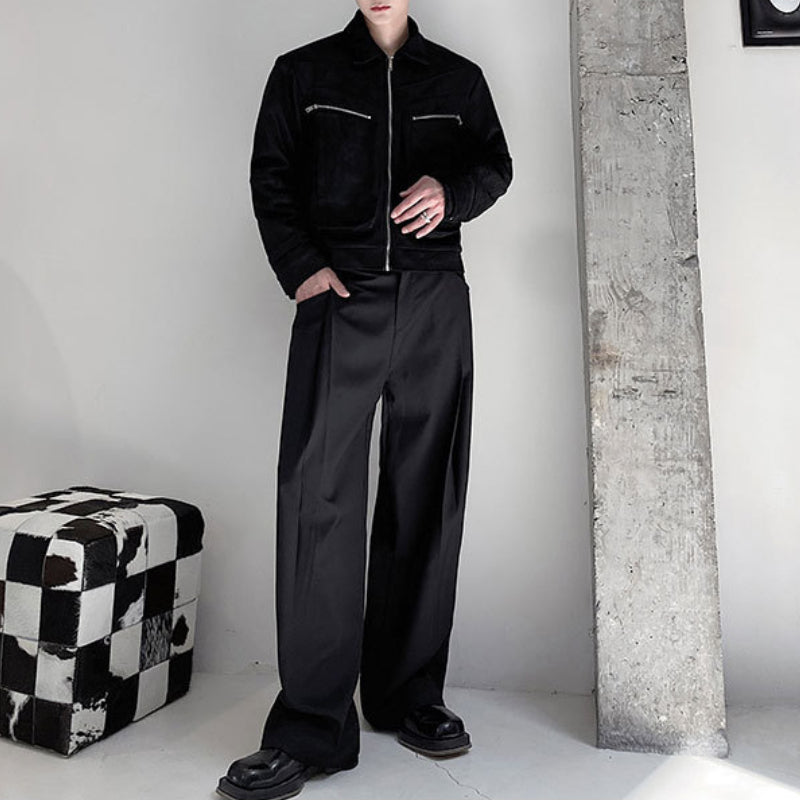 Thick Pocket Short Lapel Jacket