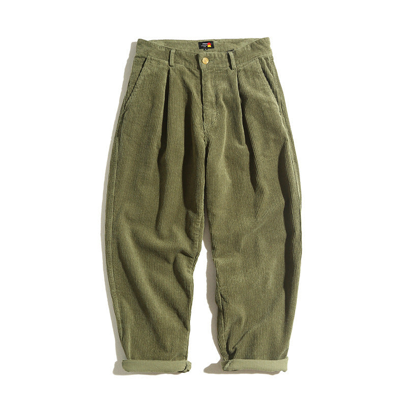 Retro Corduroy Straight-leg Casual Pants