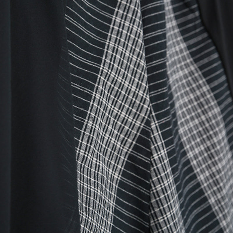 Striped Irregular Wide-leg Pants