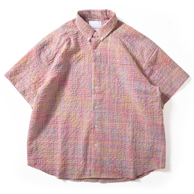 Contrast Color Loose Casual Short Sleeve T-shirt