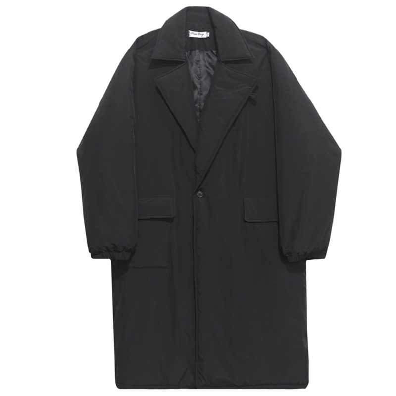 Suit Collar Mid Length Thickened Jacket