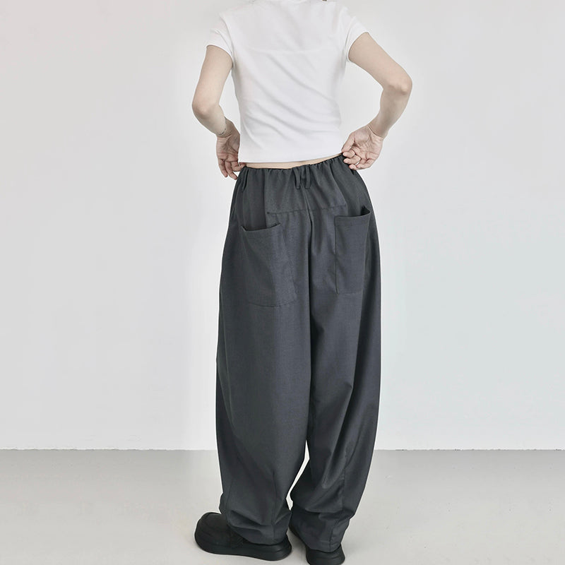 Loose Casual Drape Scimitar Pants