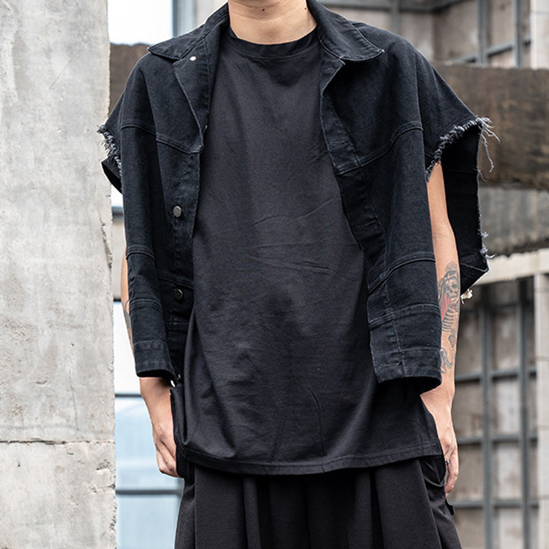 Denim Sleeveless Vest Jacket