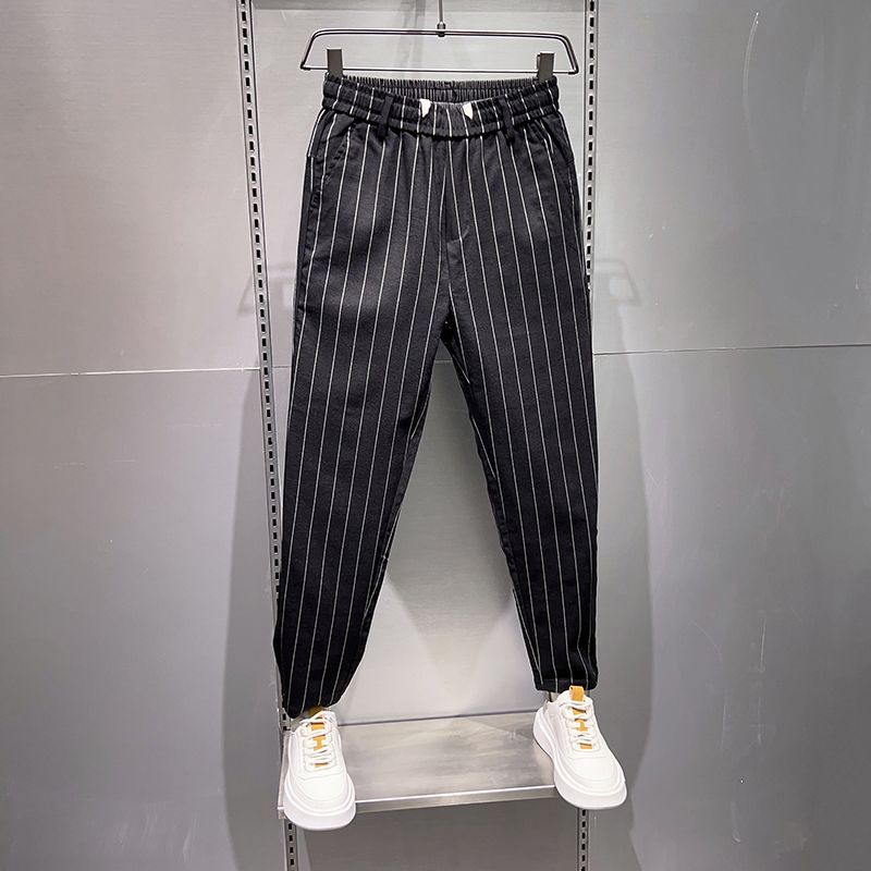 Casual Striped Straight Pants