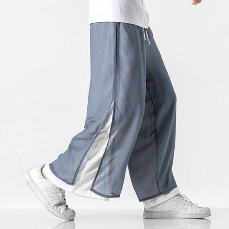 Double-layered Wide-leg Loose Trousers