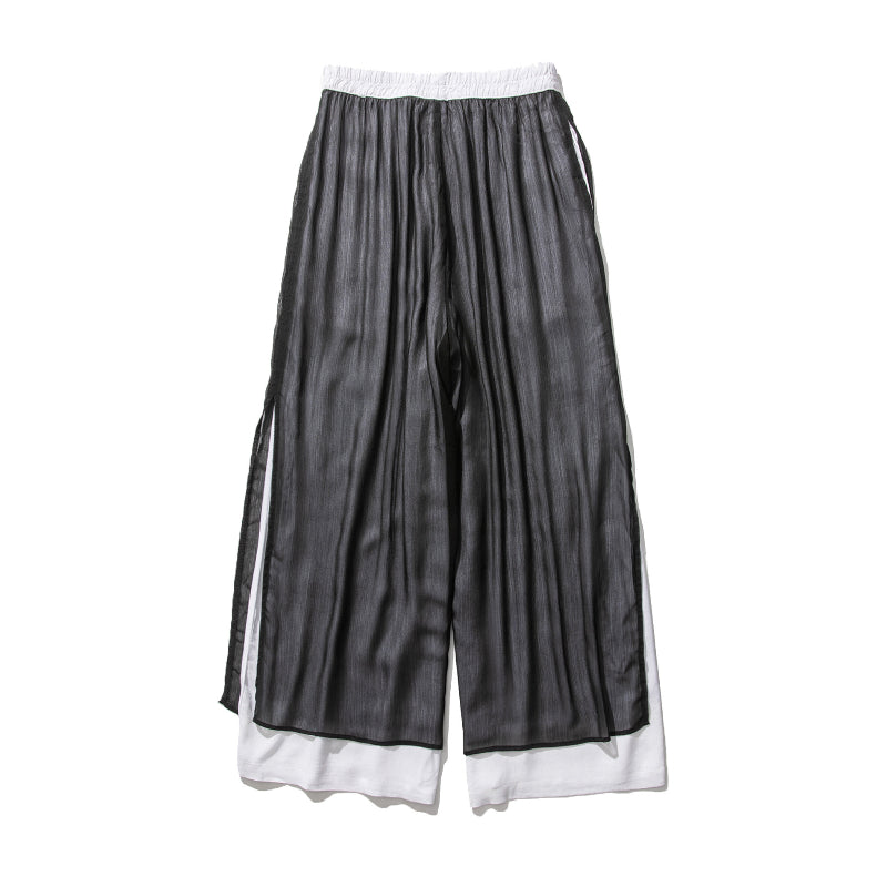 Double-layered Wide-leg Loose Trousers