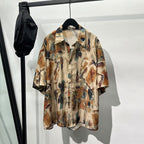 Vintage Distressed Loose Lapel Shirt