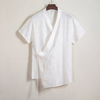 Cotton and Linen Kimono Loose Cardigan Shirt
