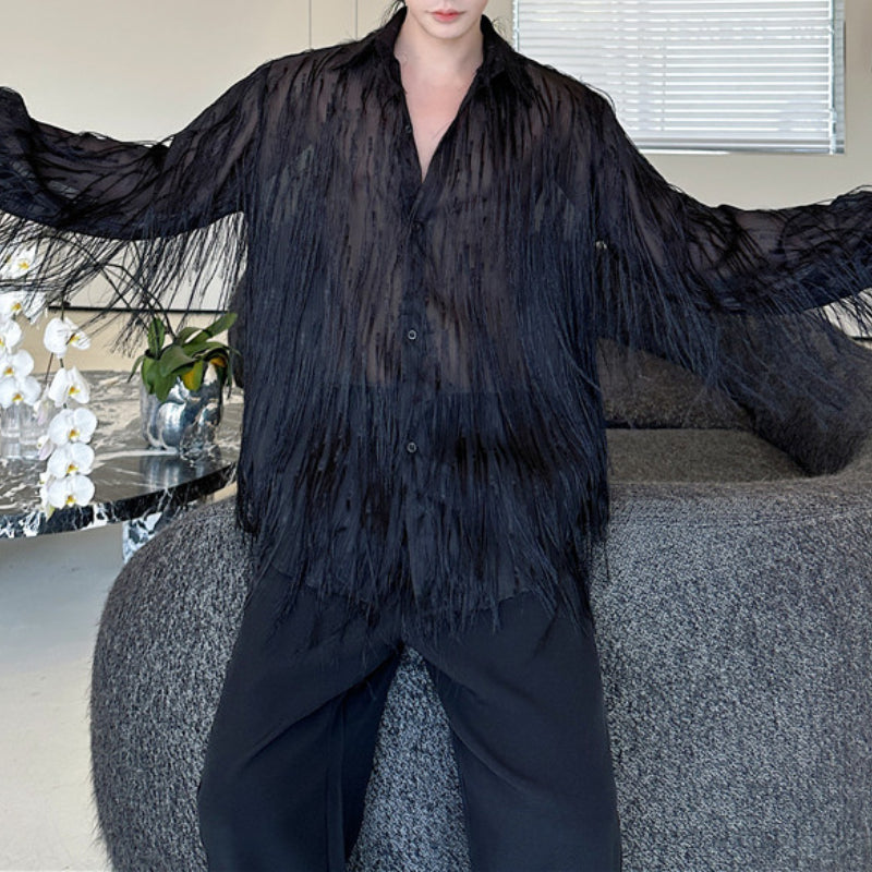 Summer Loose Tassel Stage Party Casual Shirt