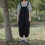 Solid Color Loose Overalls Casual Jumpsuit