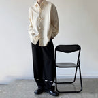 Button Lapel Loose Shirt