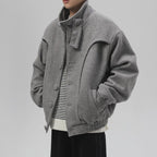 Retro Stand Collar Thickened Short Coat