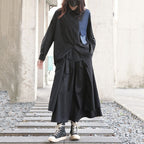 Denim Patchwork Pocket Long Sleeve Shirt