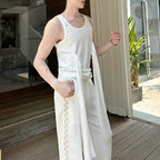 Designed Lace-up Sleeveless Bottoming Shirt