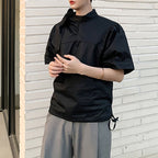 Tie Bow Casual Short Sleeve Shirt