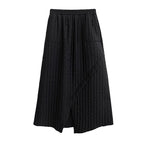 French Retro Black High Waist Thick Skirt