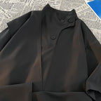 Ice Silk Retro Irregular Loose Short-sleeved Shirt