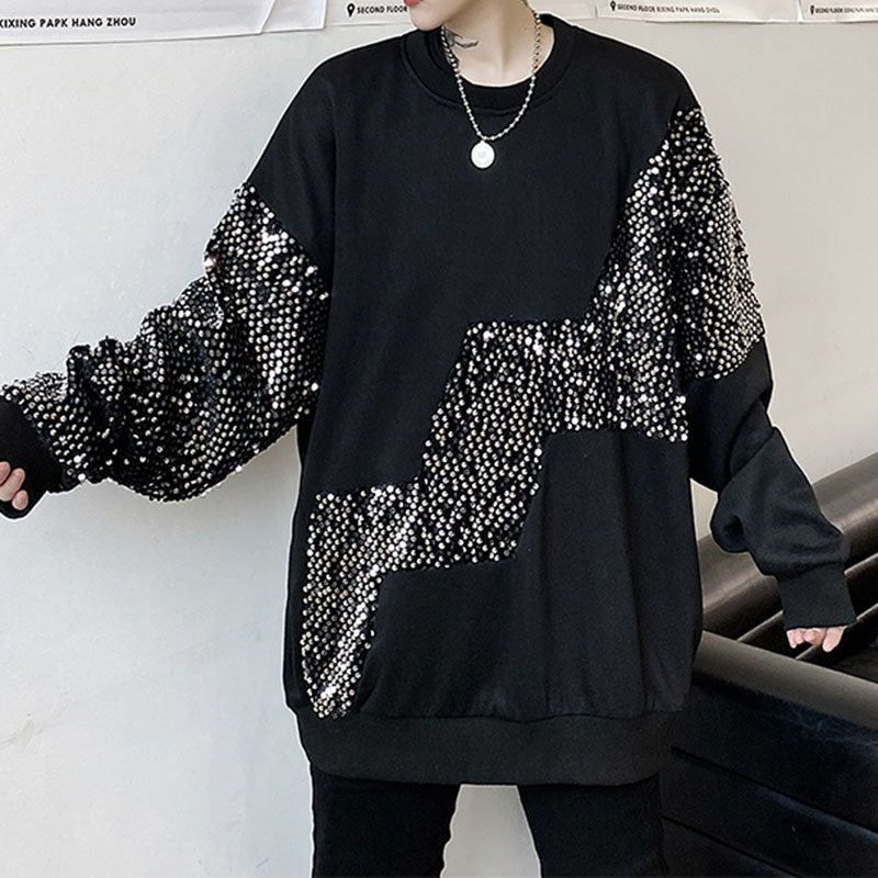 Sequin Stitching Pullover Sweater