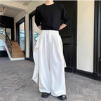 Retro Ribbon Casual Wide-leg Irregular Trousers