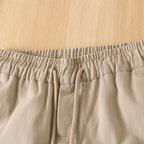 Thick Brushed Cotton Loose Straight Pants