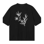 Embroidered Buttoned Casual Loose T-shirt