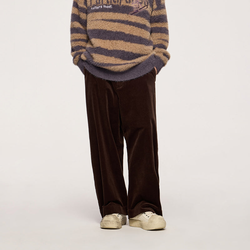 Cotton Corduroy Vintage Loose Wide Leg Pants