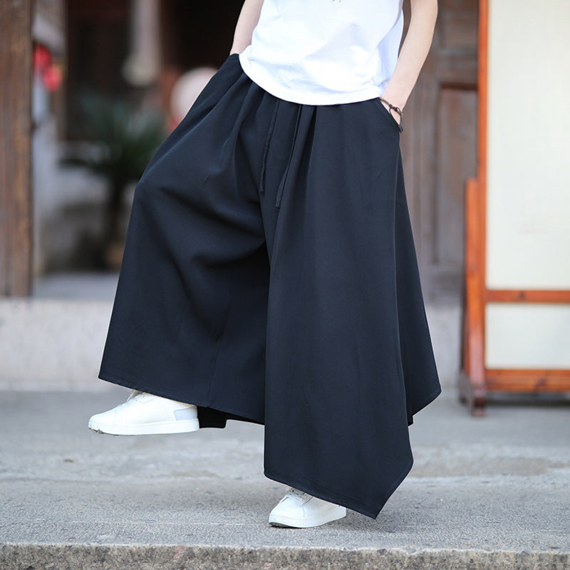 Loose Embroidered Irregular Culottes