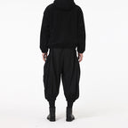 Loose Pocket Mid-rise Harem Pants