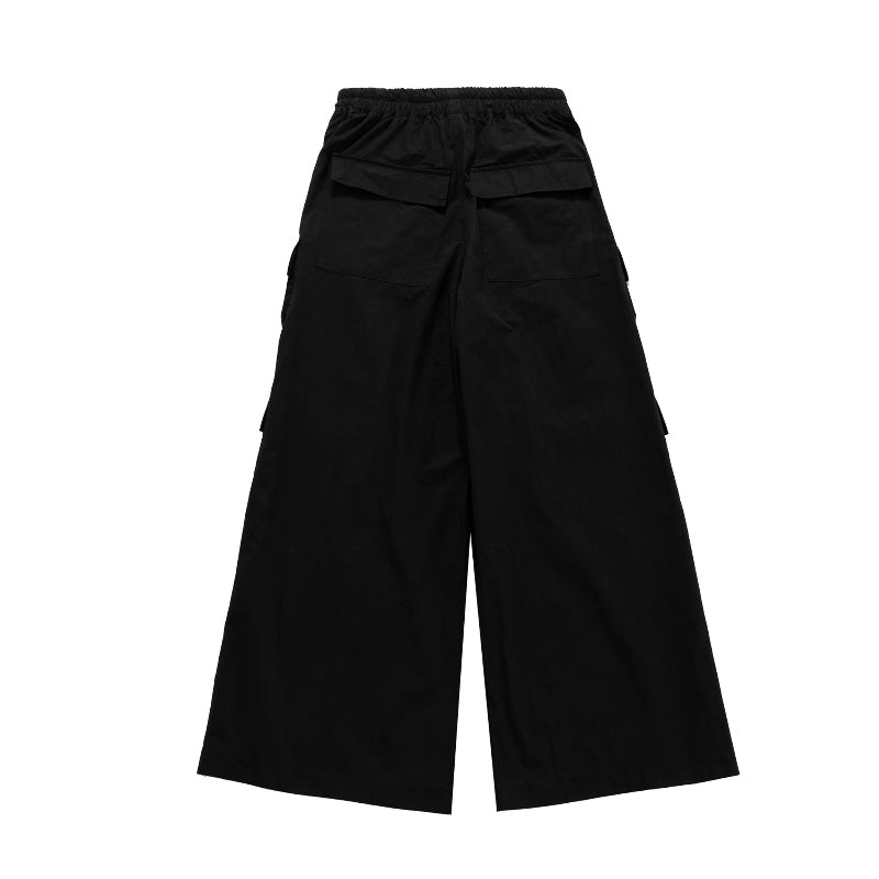 Drawstring Wide-leg Loose-fitting Flared Pants