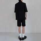 Summer Loose Suit Jacket Thin Casual Shorts Two-piece Set