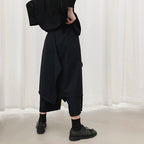 Fake Two Piece Irregular Hip Hop Cropped Culottes