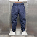 Autumn and Winter Loose Velvet Denim Pants