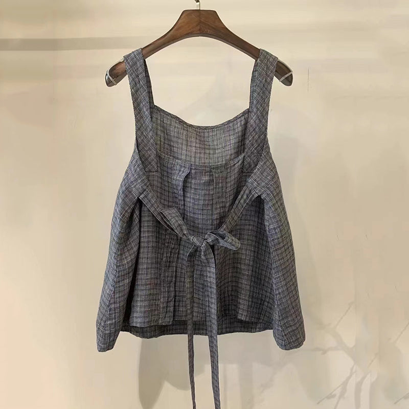 Retro Loose Casual Lace-Up Vest