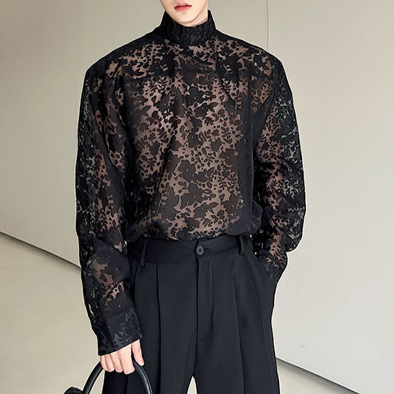 Vintage Cutout Pattern Shirt