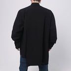 Structured Shoulder Pads Long Sleeve Shirt
