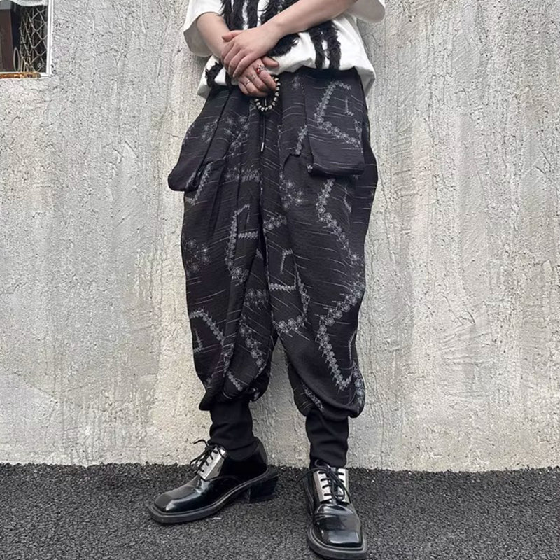 Shiny Loose Drape Casual Pants