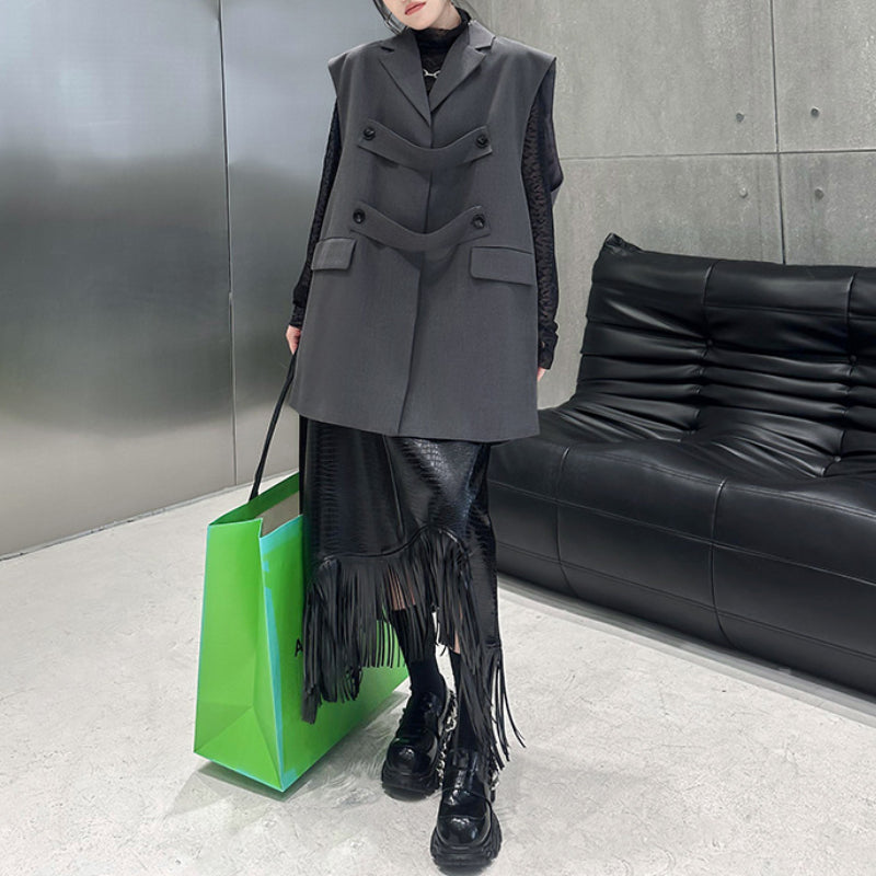 Sleeveless Loose Suit Vest Jacket