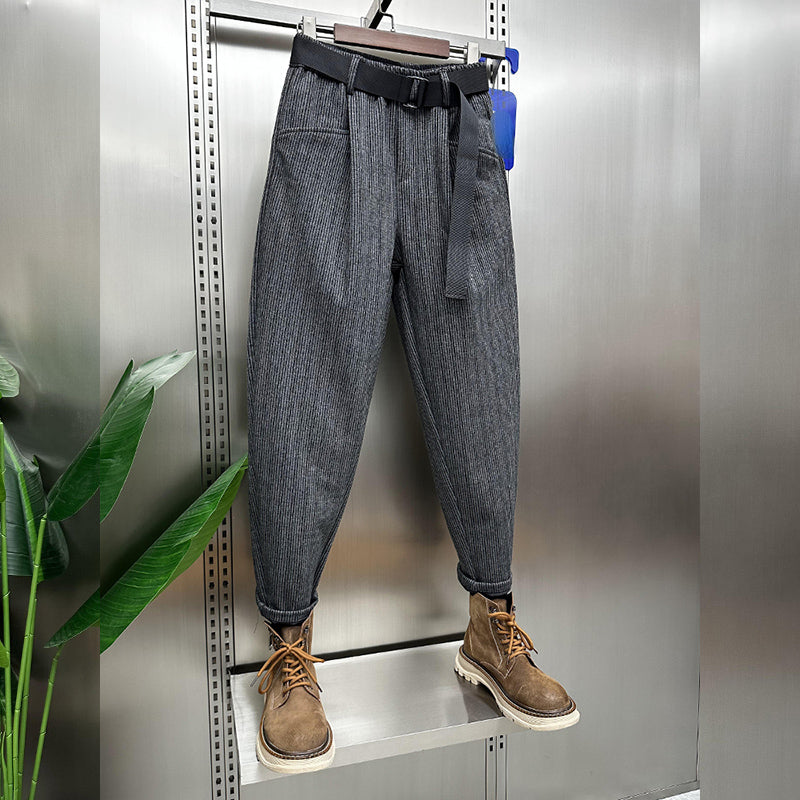 Autumn and Winter Thick Straight Harem Pants