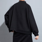 Casual Irregular Zipper Loose Sweatshirt