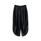 Draped Cropped Pleated Cropped Trousers