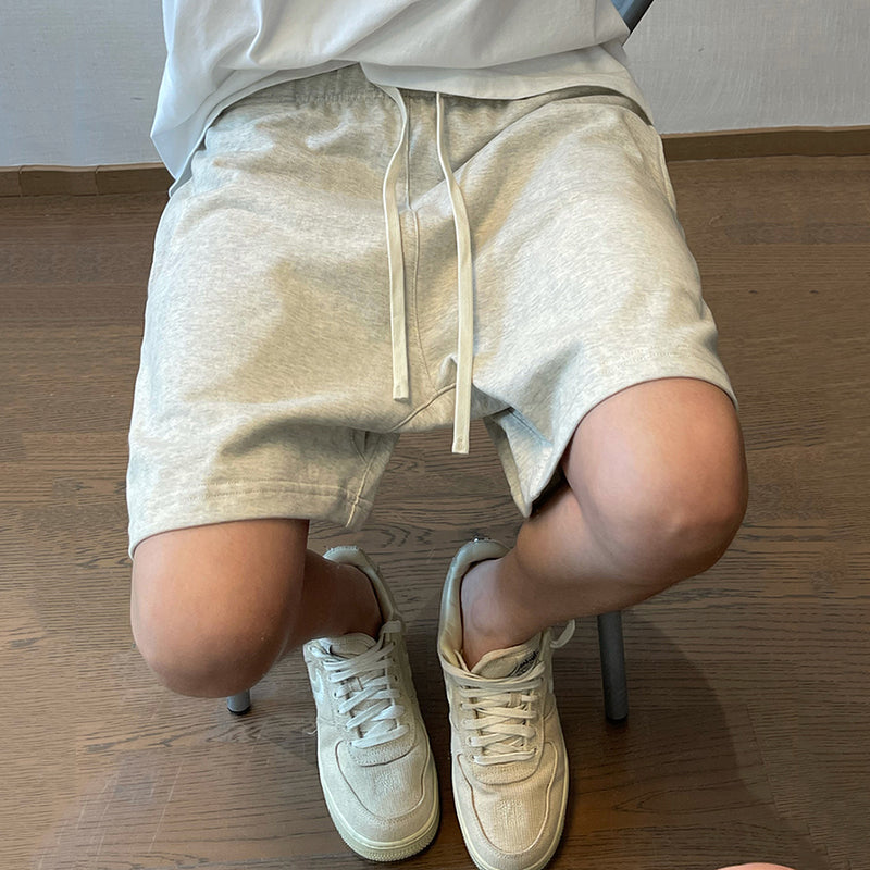 Vintage Solid Color Sports Shorts