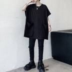 Loose pockets Round neck Short Sleeve T-shirt