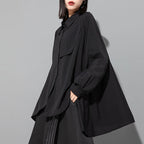 Casual Slit Cape Shirt